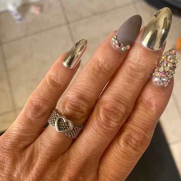 Tiffany & Co. Mesh women’s heart ring sterling silver size 5.5 - Picture 1 of 2